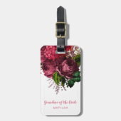 Roos goudbloem oma moeder van de bruid bagagelabel (Voorkant verticaal)