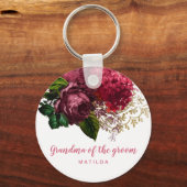Roos goudbloem oma moeder van de groom sleutelhanger (Voorkant)