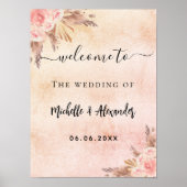 Roos goudbloem poster (Voorkant)