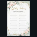 Roos goudbloemen greenery gold Wedding Memory<br><div class="desc">Roos gouden bloemen grove gouden weddenschappen Het vrijgezellenfeest van het weddenschap, een verbluffend boho-ontwerp, geïnspireerd door de eeuwige rozen - pinda's - het symbool van de liefde, een bloeiende bloementuin van bloeiende en stoffige roze rozen pinda's, geweven in verse eucalyptusgroen en geweven rond het lijst van het faxgoud. Je wilt...</div>