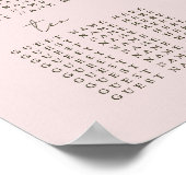 Roos goudbloemen poster (Hoek)