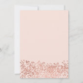 Roos goudblozen Tiara chic Quinceañera Kaart (Achterkant)