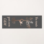 Roos goudboom Silhouette U Creëer uw eigen kalm Yogamat (Achterkant (horizontaal))