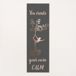 Roos goudboom Silhouette U Creëer uw eigen kalm Yogamat