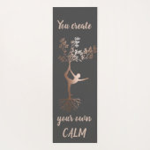 Roos goudboom Silhouette U Creëer uw eigen kalm Yogamat (Achterkant)