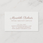 Roos goudborsgeborsteld metaal wit Lijst monogram Visitekaartje (Achterkant)