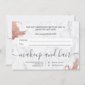 Roos goudborstelcertificaat met elegant elegant (Achterkant)