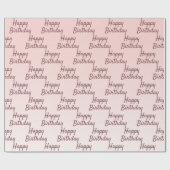 Roos goudbrauw Birthday Cadeaupapier (Vlak)