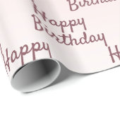 Roos goudbrauw Birthday Cadeaupapier (Rol Hoek)