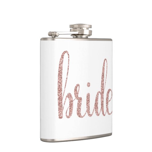 Roos goudbridekolf, glitter font heupfles (Rechts)