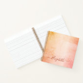 Roos goudbrij rustige marmernaam notitieboek (Binnen)