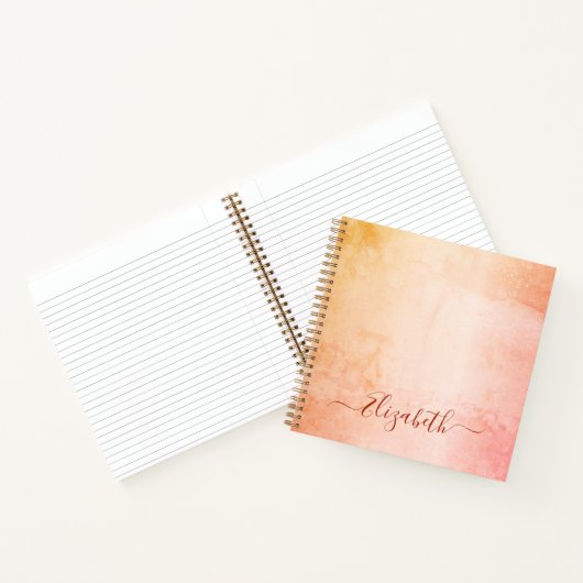 Roos goudbrij rustige marmernaam notitieboek (Binnen)