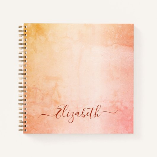 Roos goudbrij rustige marmernaam notitieboek (Voorkant)