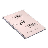 Roos goudbrij schoolwerk typografie notitieboek (Rechterzijde)