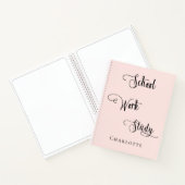 Roos goudbrij schoolwerk typografie notitieboek (Binnen)