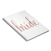 Roos goudbruidelaptop, folielettertype notitieboek (Rechterzijde)