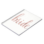 Roos goudbruidelaptop, folielettertype notitieboek (Linkerzijde)