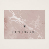 Roos goudbruin roze elegant cadeaubon visitekaartje (Voorkant)