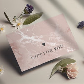 Roos goudbruin roze elegant cadeaubon visitekaartje