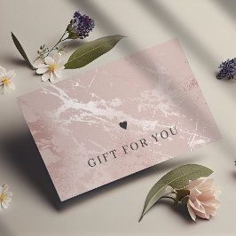 Roos goudbruin roze elegant cadeaubon visitekaartje