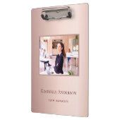 Roos goudbruin roze fotonaam sport klembord (Links)