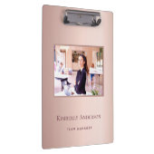 Roos goudbruin roze fotonaam sport klembord (Rechts)