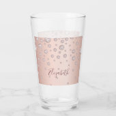 Roos goudbruindiamanten glas (Achterkant)