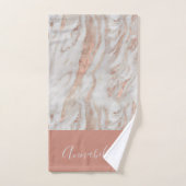 Roos goudbruine abstracte marmer elegant girale na bad handdoek (Handdoek)