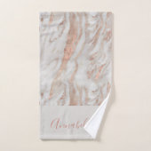 Roos goudbruine abstracte marmer elegant girale na bad handdoek (Handdoek)