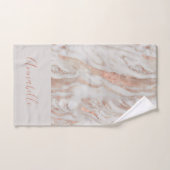 Roos goudbruine abstracte marmer elegant girale na bad handdoek (Handdoek)