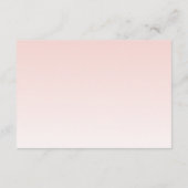 Roos goudbruine bruidegans informatiekaartje (Achterkant)