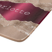 Roos goudbruine bruine agate marmer elegant snijplank (Hoek)