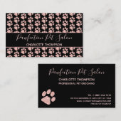 Roos goudbruine donkerroze wasknuppel visitekaartje (Voorkant / Achterkant)