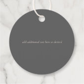 Roos goudbruine Folie Bedankjes Labels (Achterkant)