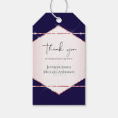 Roos goudbruine Folie Cadeaulabel (Voorkant)