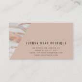 Roos goudbruine marmer boutique manager visitekaartje (Achterkant)