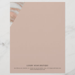 Roos goudbruine marmer business kantoor briefhoofd