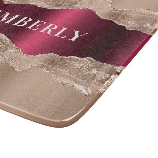 Roos goudbruine marmer snijplank (Hoek)