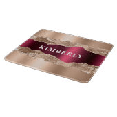 Roos goudbruine marmer snijplank (Hoek)