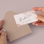 Roos goudbruudje moderne bruiloft bedankt notitiekaartje