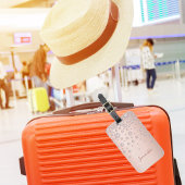 Roos gouddiamanten metaalgieterij bagagelabel