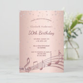 Roos gouddiamanten muziek kaart (Staand voorkant)