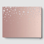 Roos gouddiamanten roze jurk Quinceanera Gastenboek (Achterkant)