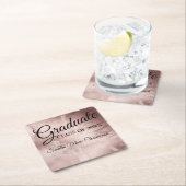 Roos goudelegant afstuderen voor chic-typografie kartonnen onderzetters (Insitu)