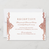 Roos goudelegant  bruiloft kaart (Voorkant)