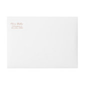 Roos goudelegant retouradres bruiloft (Voorkant)