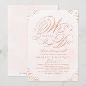 Roos goudelegante klassieke kalligrafie DIE WE NOG Kaart (Voorkant / Achterkant)