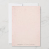 Roos goudelegante lace bruiloft met uitzondering v save the date (Achterkant)