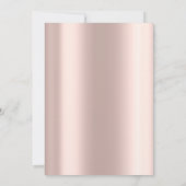 Roos goudelegantie, zoete zestien uitnodiging (Achterkant)