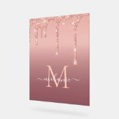 Roos Gouden Aangepaste Letter Naam Acryl Tekens Acryl Bord (Hoek)